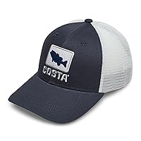 Costa Del Mar Bass Waves Trucker Hat, Navy