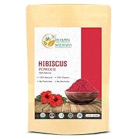 Organic Hibiscus Flowers Powder Hibiscus SABDARIFFA Pure Naturally Processed for Hair and Skin Non GMO Gluten Free Rich in Viatmin C 5.3 oz Resealable ziplock Pouch