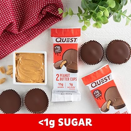 Quest Nutrition High Protein Low Carb, Gluten Free, Keto Friendly, Peanut Butter Cups, 12 Count (Pack of 1) (total- 17.76 Ounce)