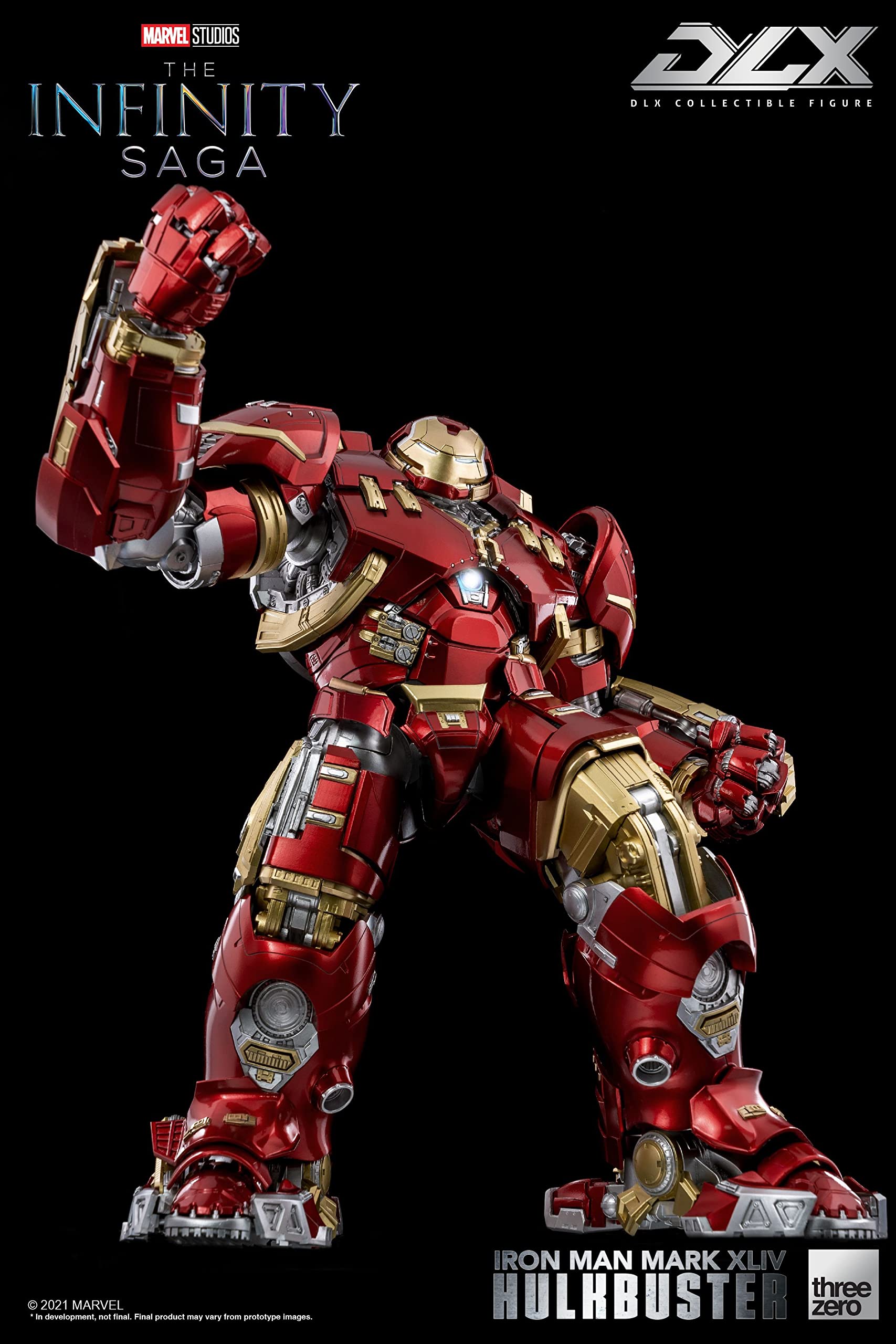 ThreeZero The Infinity Saga: Iron Man Mark 44 Hulkbuster 1:12 Scale DLX Collectible Figure, Multicolor