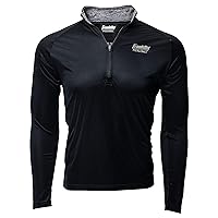 Franklin Sports Men's Black Long Sleeve 1/4 Zip Shirt-Relaxed Fit