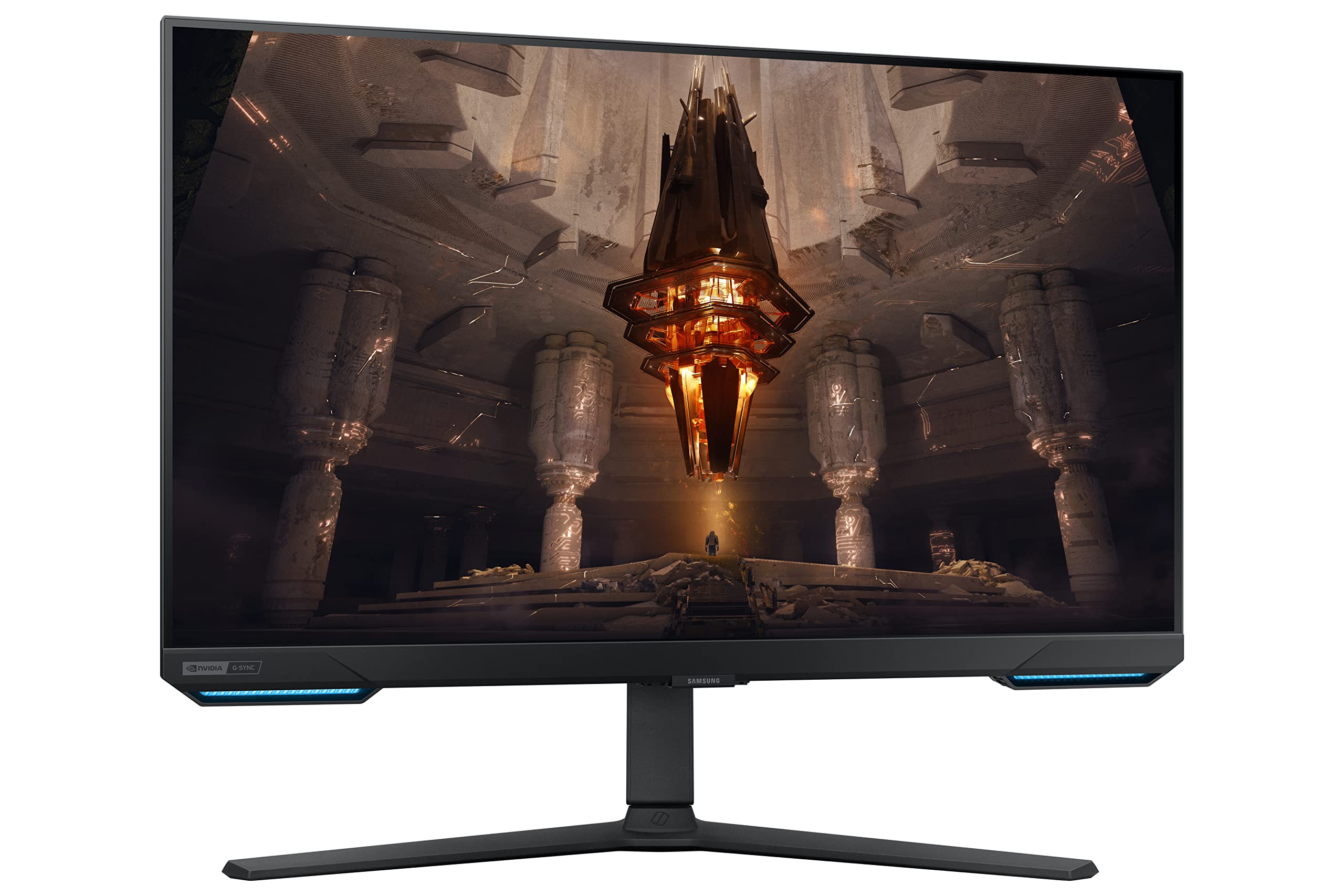 SAMSUNG Odyssey G70B Series 32-Inch 4K UHD Gaming Monitor, IPS Panel, 144Hz, 1ms, HDR 400, G-Sync and FreeSync Premium Pro Compatible, Ultrawide Game View (LS32BG702ENXGO),Black