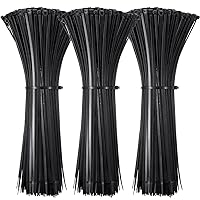 500 Pcs 16 Inch Zip Ties Large Cable Ties Long Wire Ties Black Nylon Electrical Cable Ties with 60 Pounds Tensile Strength Self Locking Tie Wraps for Indoor Outdoor Farms Use