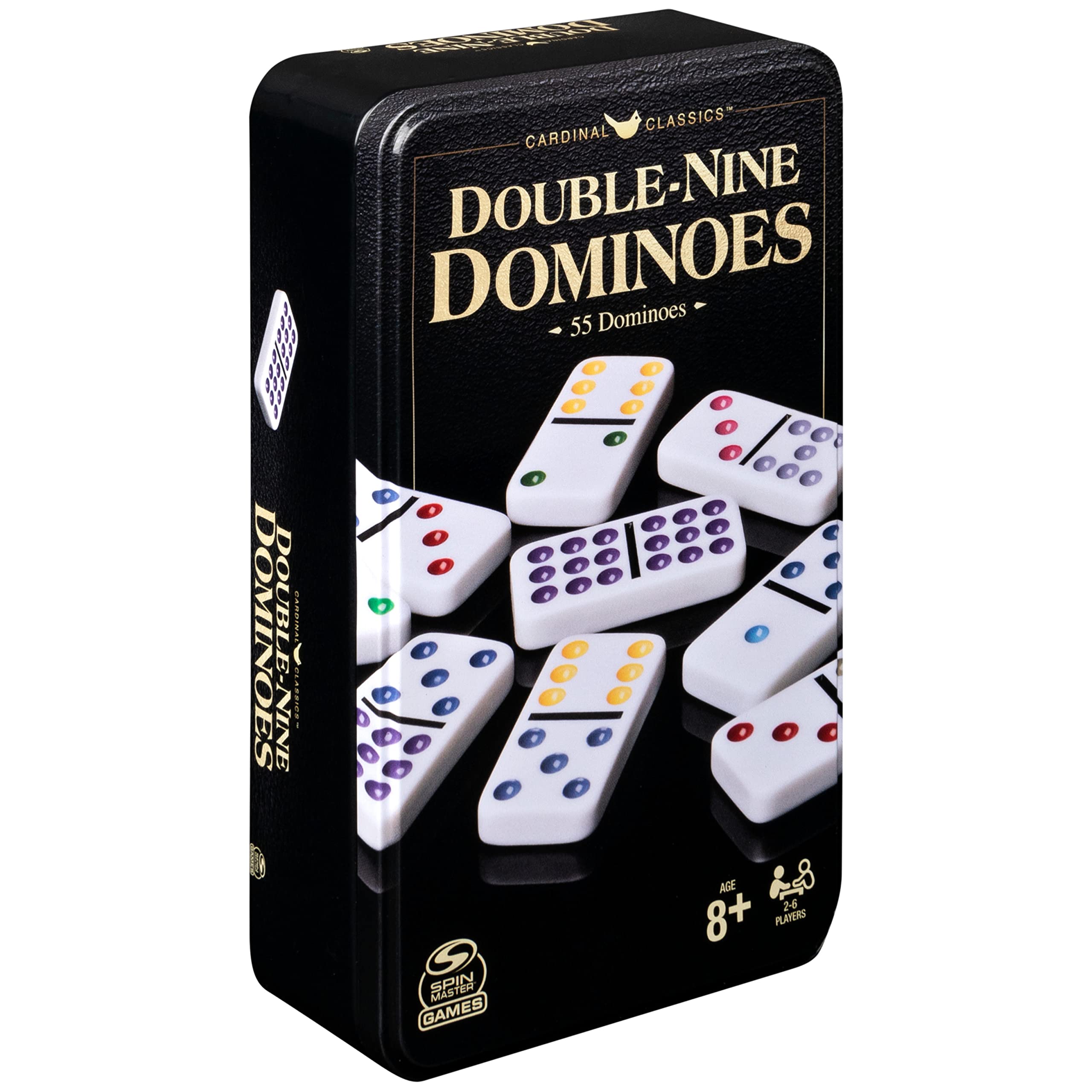 Double Nine Dominoes in Tin