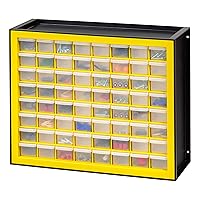 IRIS DPC-64 Craft cabinets, 64 Drawer, Yellow