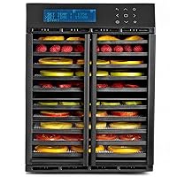 Excalibur RES10 10-Tray Electric Food Dehydrator with Smart Digital Controller Features Two Drying Zones with Adjustable Time and Temperatures Program and Save 30 Recipes Made in USA, 10-Tray, Black