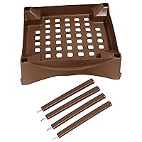 Emsco Group 2401D Includes Legs and Casters-Turns Raised Bed Garden Patio Pickers Stand Accessory Kit, Brown