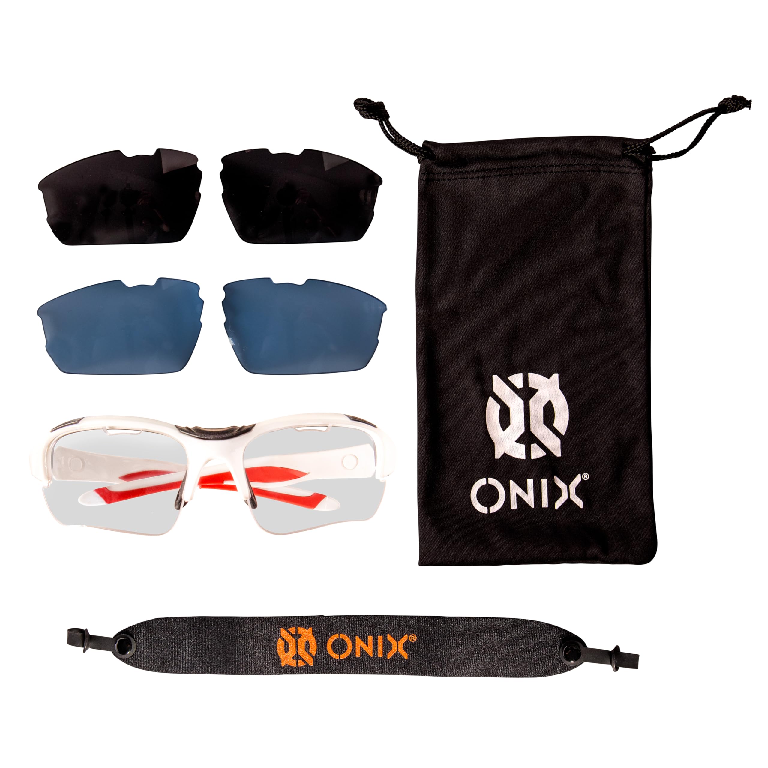 ONIX Pickleball Falcon Eyewear Sun Protection Non-Slip Nose Piece Modern and Lightweight Secure Design