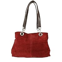 Girly Handbags Womens Italian Suede Leather Shoulder Bag