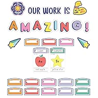 Carson Dellosa Pre-Punched We Stick Together 45-Piece Our Work is Amazing Bulletin Board Set, Student Work Display Headers, Shooting Stars, Motivational Cutouts for Bulletin Board and More