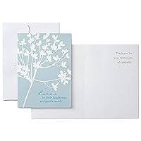 Hallmark Pack of 20 Thank You for Your Sympathy Cards, Cherry Blossom (Funeral Thank You Cards) (5STZ5033)