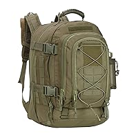 Large Tactical Backpack for Men Military Backpack with DIY System for Travel, Work,Camping,Hunting,Hiking,Sports (GREEN)