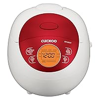 CUCKOO CR-0351FR Rice Cooker, 0.75 quarts, Red