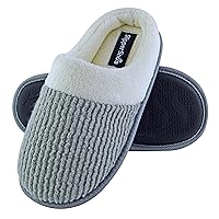 Ladies Slip On Style Mule Slippers | Memory Foam | Arch Support