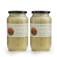 2-Pack of Big Island Bees Ohia Lehua Honey, Organic Raw Hawaiian Honey - (Two Large 47 oz Glass Jars)