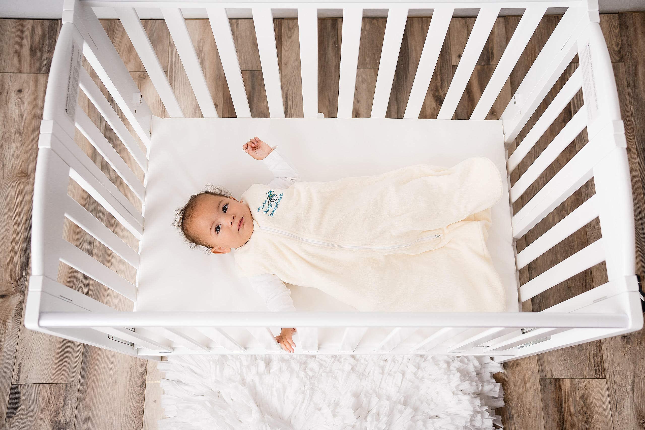Baby Merlin's Magic Dream Sack - Microfleece Baby Wearable Blanket - Baby Merlin Sleep Sack - Cream - Baby Sleep Sack 6-12 Months