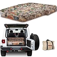 AirBedz Rear Seat Air Mattress for SUV & Crossovers, Built-in Air Pump, Storage Bag, Patch Kit,Camo, 66