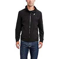 Nautica Men's Lightweight Windbreaker Stretch Athletic Outdoor Full Zip Bomber Golf Jacket