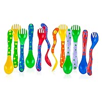 Nuby Spoons and Forks , Colors May Vary, 4 Count