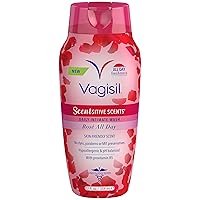 Vagisil Feminine Wash for Intimate Area Hygiene, Scentsitive Scents, pH Balanced and Gynecologist Tested, Rose All Day, 12 oz (Pack of 1)