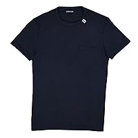 LEOVICI Men's Crewneck Pocket Short Sleeve T-Shirt, Black