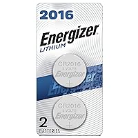 Energizer 2016 Batteries, 3 Volt Battery Lithium Coin, 2 Count