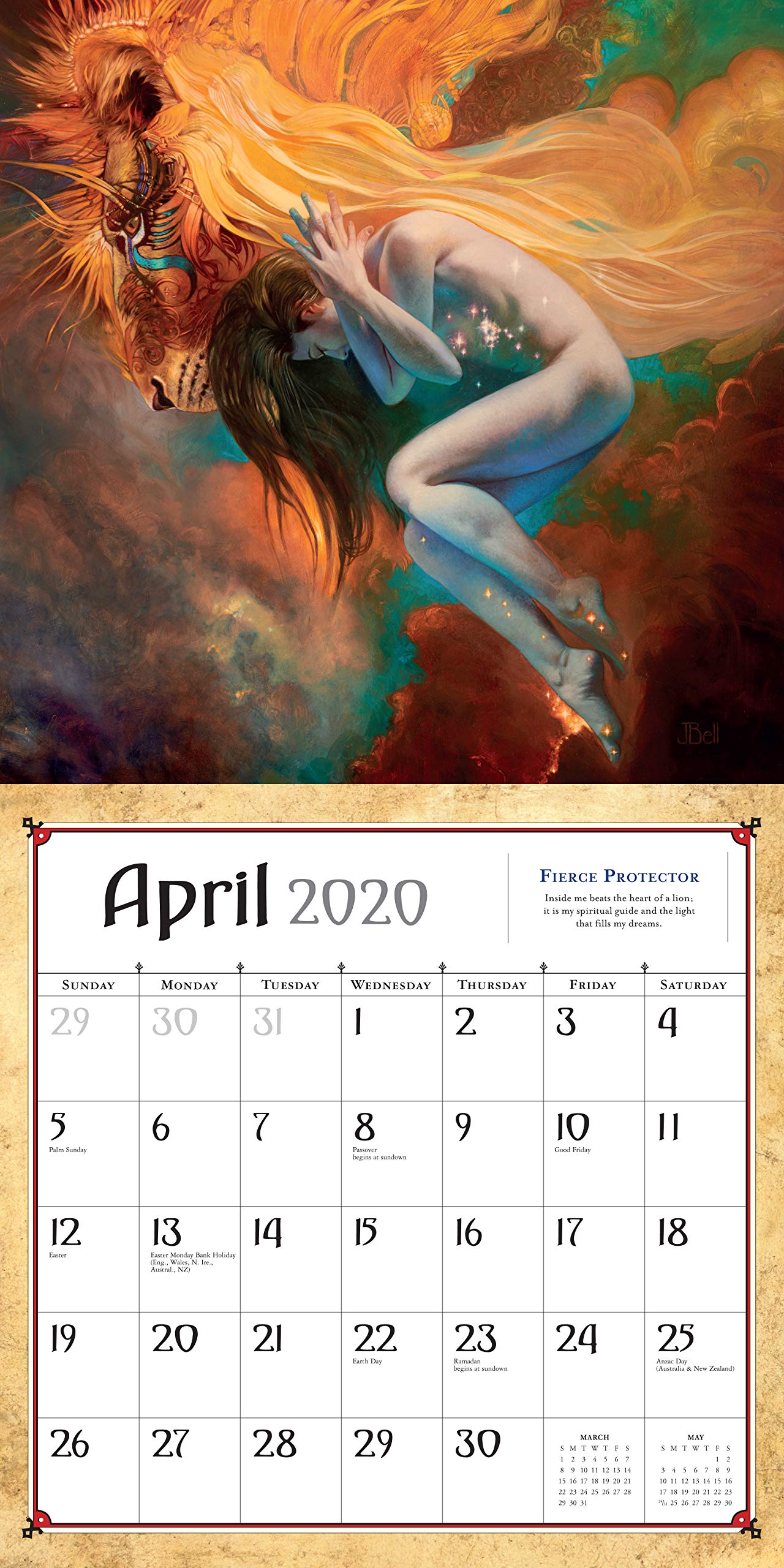Boris Vallejo & Julie Bell's Fantasy Wall Calendar 2020