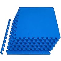 ProsourceFit Extra Thick Puzzle Exercise Mat, EVA Foam Interlocking Tiles for Protective, Cushioned Workout Flooring for Home and Gym Equipment