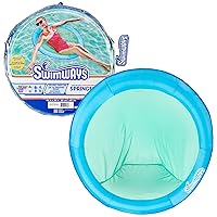 SwimWays Spring Float Premium Papasan Pool Lounger for Swimming Pool, Inflatable Pool Floats Adult with Fast Inflation for Ages 15 & Up, Sky Blue