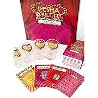 Resha Roulette - A Drinking Card Game for Parties and More - Includes 120 Cards and 4 Shot Glasses