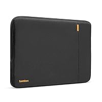 tomtoc 360 Protective Laptop Sleeve for 14-inch New MacBook Pro M3/M2/M1 Chips Pro/Max A2992 A2918 A2779 A2442 2023-2021, Water-Resistant Shockproof MacBook Case Bag with Accessory Pocket, Black