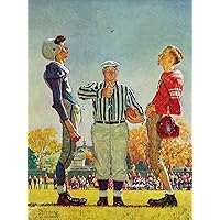 Wall Art Prints Coin Toss, October 21,1950 by Norman Rockwell, Decorative Art Decor, 24