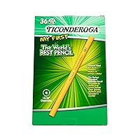 Ticonderoga My First Wood-Cased Pencils , #2 HB Soft, Without Eraser, Yellow, 36 Count (X33036)