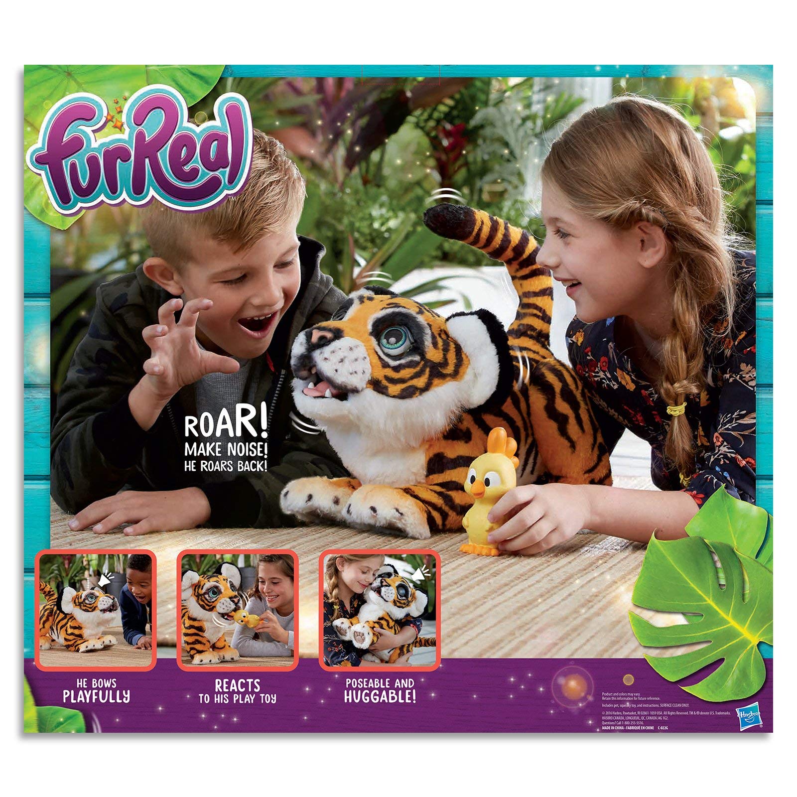 FurReal friends B9071 RoarinÂ’ Tyler, the Playful Tiger, Orange, White, Black, Large
