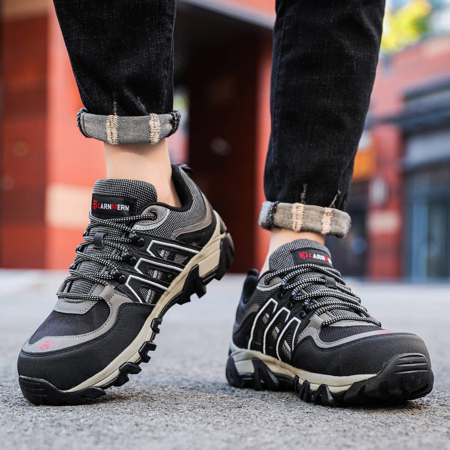 Buy LARNMERN Steel Toe Shoes for Men Slip Resistant Work Shoes Puncture  Proof Outdoor Footwear Safety Sneakers Industrial Construction Indestructible  Tennis Shoes | Fado168