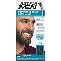 Just for Men 3 X Moustache And Beard Facial Hair Gel Colour M45 (Dark Brown Black)