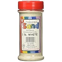 Hygloss Products Colored Play Sand - Assorted Colorful Craft Art Bucket O' Sand, White, 1 lb