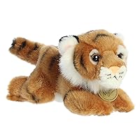 Aurora® Adorable Miyoni® Bengal Tiger Stuffed Animal - Lifelike Detail - Cherished Companionship - Brown 8 Inches