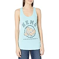 Disney Women's Slim Finding Dory Nemo Roll with Current Racerback Tank Top