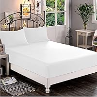 Elegant Comfort 1500 Premium Hotel Quality 1-Piece Fitted Sheet, Softest Quality Microfiber - Deep Pocket up to 16 inch, Wrinkle and Fade Resistant, Full, White