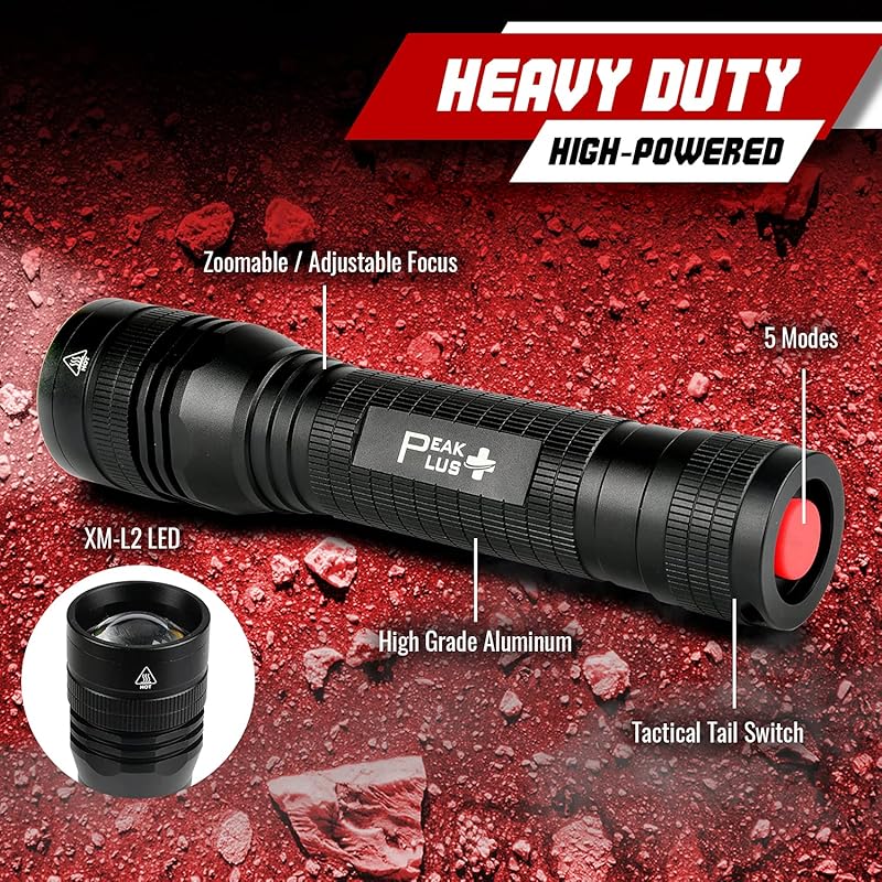 Mua PeakPlus High Powered LED Flashlight LFX2000, Brightest High Lumen Light  with Modes, Zoomable and Water Resistant, Best Flashlights for Camping,  Dog Walking and Emergency trên Amazon Mỹ chính hãng 2023 Giaonhan247