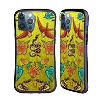 Head Case Designs Velvet, Snakes, and Birds Printed Patches and Fabrics Hybrid Case Compatible with Apple iPhone 13 Pro Max