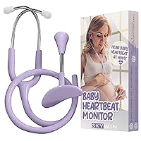 Skywin Fetoscope for Baby Heartbeat Detection (Purple) - Baby Heartbeat Monitor at Home with The Pregnancy Stethoscope and Fetal Monitor Heartbeat