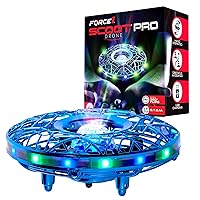 Force1 Scoot Pro Hand Operated Drone for Kids or Adults - Induction Hands Free Motion Sensors Mini Drone with Bright LED Projection, 360 Flips, Easy Indoor Small UFO Flying Orb Ball Toy for Boys Girls