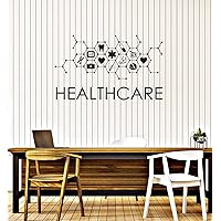 Vinyl Wall Decal Healthcare Medical Office Hospital Clinic Health Stickers Mural Large Decor (ig6062) Black