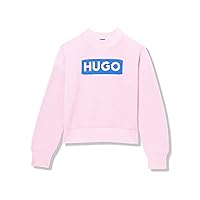 HUGO Women's Big Logo Cotton Pullover Sweater