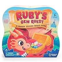 Educational Insights Ruby's Gem Quest Scissor Skills Game - Preschool Board Games, Sorting Toys for Toddlers, Gift for Ages 3+