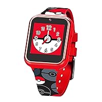 Pokemon Pokeball Touchscreen Kids Smart Watch by Accutime - Red Interactive Educational Toy Watch with Camera, Alarm, Calculator for Boys & Girls - POK4230AZ