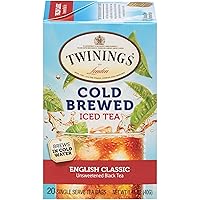 Twinings English Classic Cold Brewed Iced Tea Bags, 20 Count (Pack of 6)