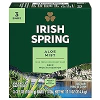 Irish Spring Irish Spring Aloe Deodorant Soap Bar, 3 Ea, 3count